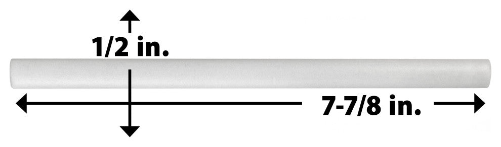 Coco Demi-Bullnose Matte Cloud White Ceramic Wall Trim