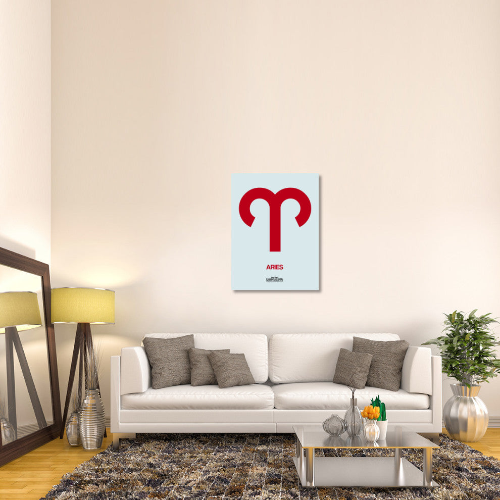 "Aries Zodiac Sign Red" Fine Art Print