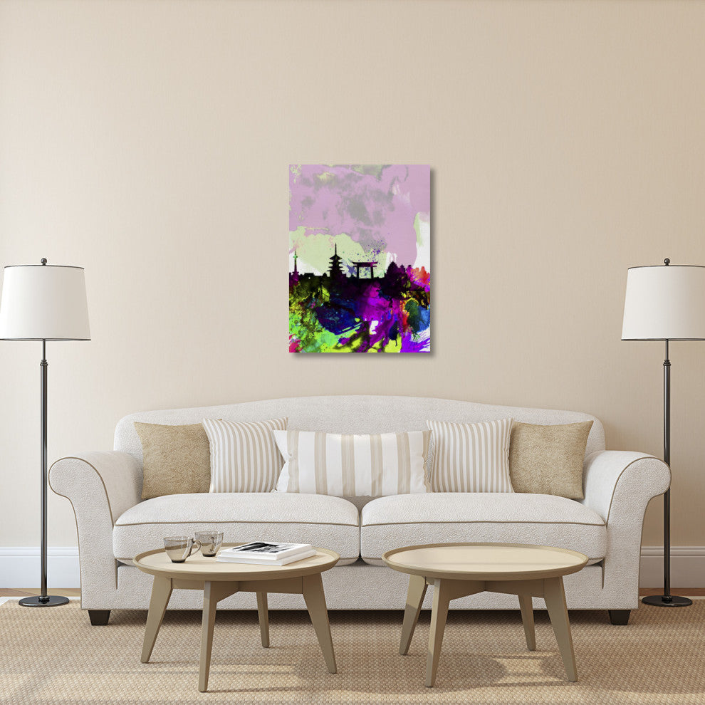 "Kyoto Watercolor Skyline" Fine Art Print