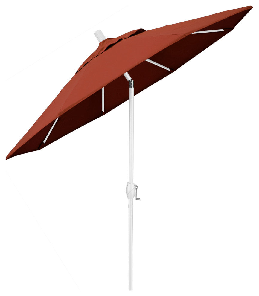 7.5' Aluminum Umbrella Push Tilt, Sunbrella, Terracotta