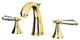 Kingston Brass Widespread Bathroom Faucet With Brass Pop-Up, Polished Brass