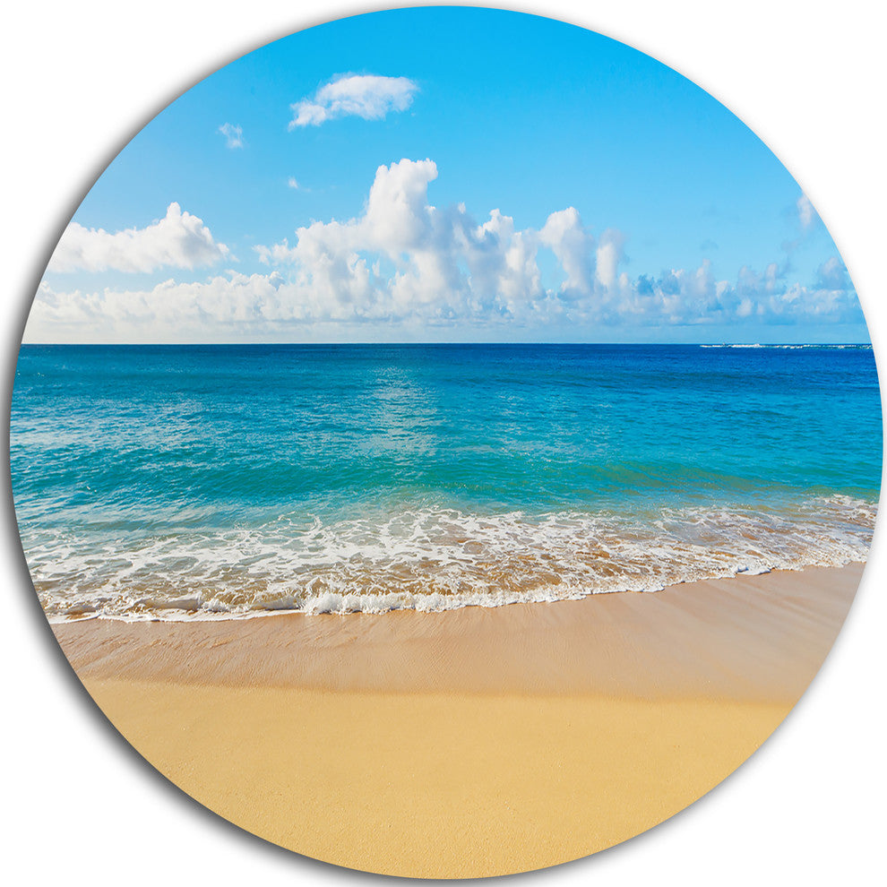 Calm Beach And Tropical Sea, Photo Disc Metal Artwork, 36"
