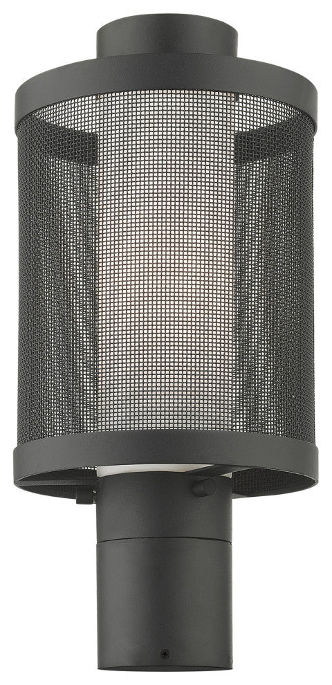 Livex Nottingham 1 Light Textured Black Medium Outdoor Post Top Lantern