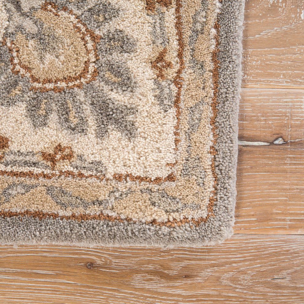 Jaipur Living Chambery Handmade Floral Gray/Beige Area Rug, 2'x3'