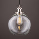 Primo Pendant With Clear Glass Shade, LED Bulb, Brushed Nickel