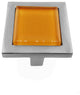 Brown Bronze Crystal Glass Brushed Nickel Square Manor Knob