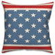 Red and Blue Stars and Stripes 18"x18" Spun Poly Pillow