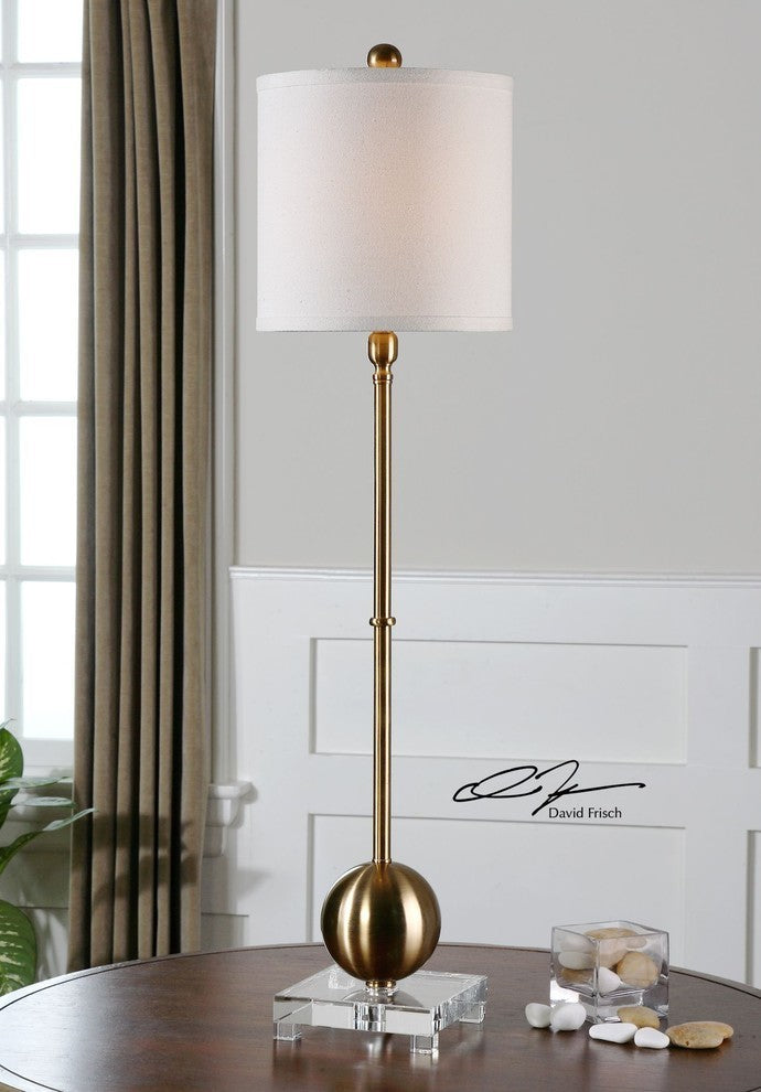 Luxe Brushed Brass Buffet Lamp