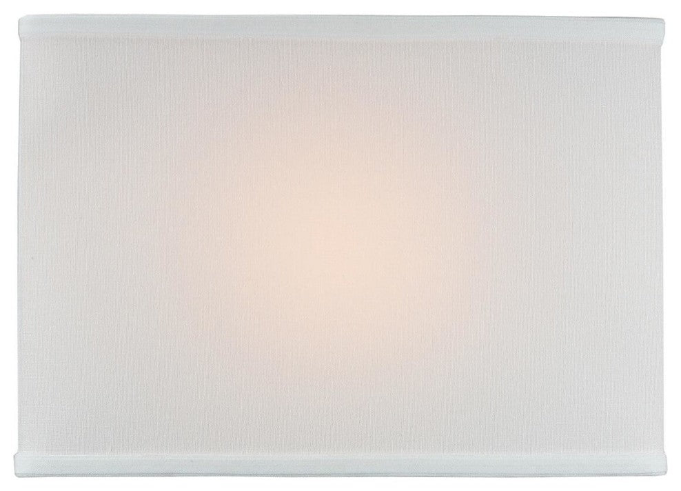 Rectangular Drum Lampshade (8x14) (8x14) x 10 Bavarian Fabric, White