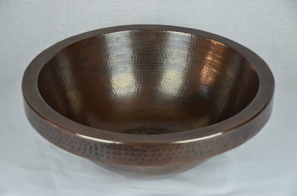 Round 17" copper sink Apron 1.5 inch