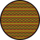 Basket Weave Rug, Brown, 8'x8' Round, Round