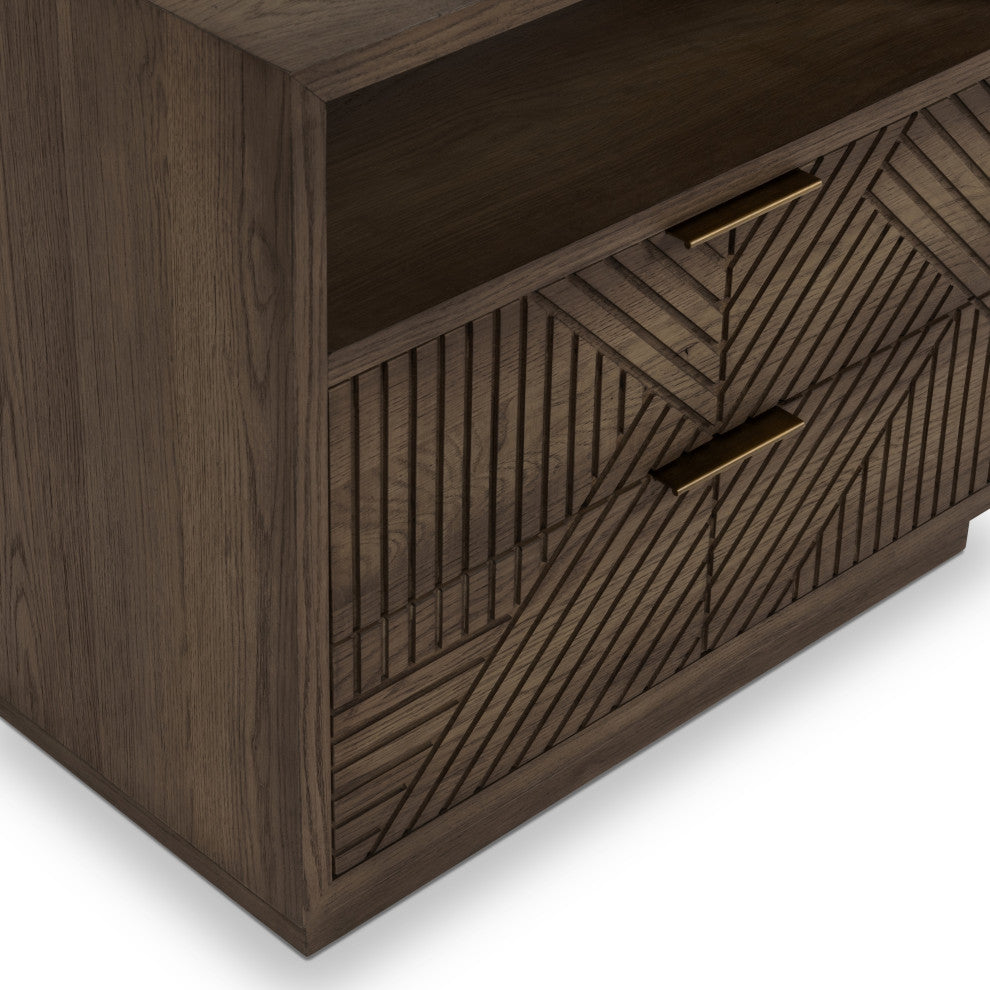 Santa Clara 2-Drawer Wood Night Stand
