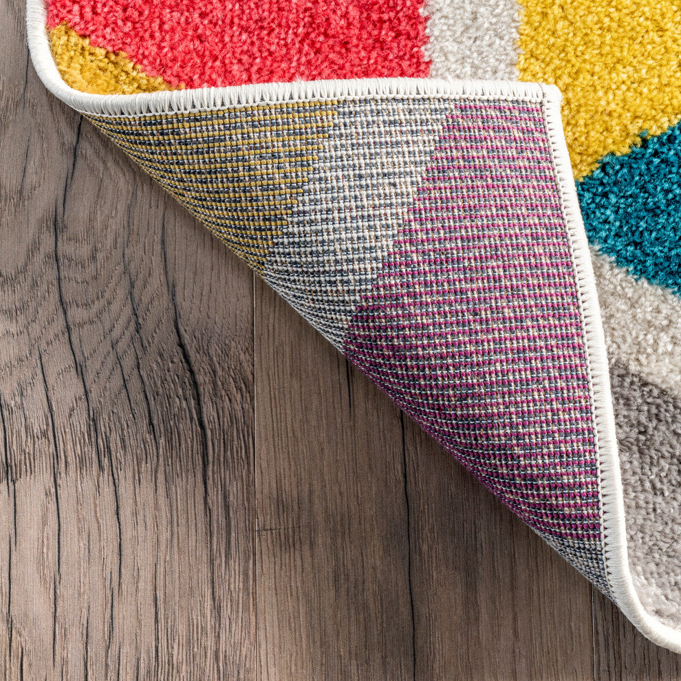 Nuloom Prismatic Simon Honeycomb Area Rug, Multicolor 5'x8'