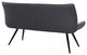 Coronado Bench, Brushed Gray Powder Coated Finish and Gray Fabric