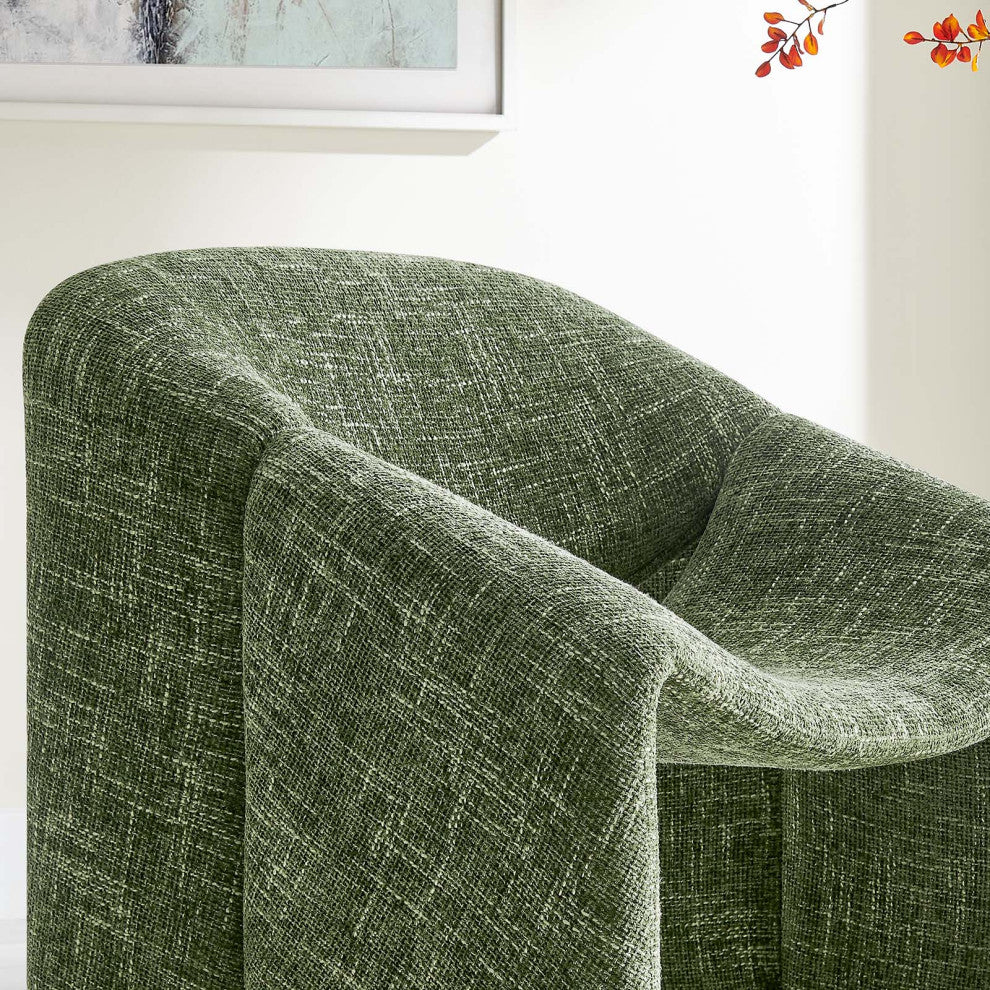 Vivi Chenille Upholstered Accent Chair - Basil