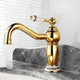 Lenox Gold and Ceramic Single Handle Deck Mounted Bathroom Sink Faucet