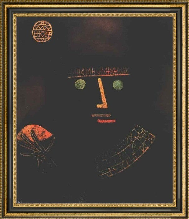 Paul Klee Black Knight - 16" x 20" Framed Premium Canvas Print
