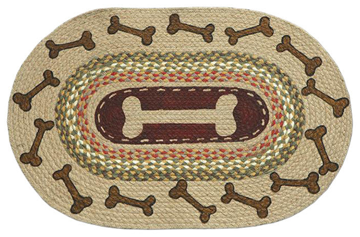 Earth Rugs OP-24 Dog Bones Oval Patch 20" x 30"