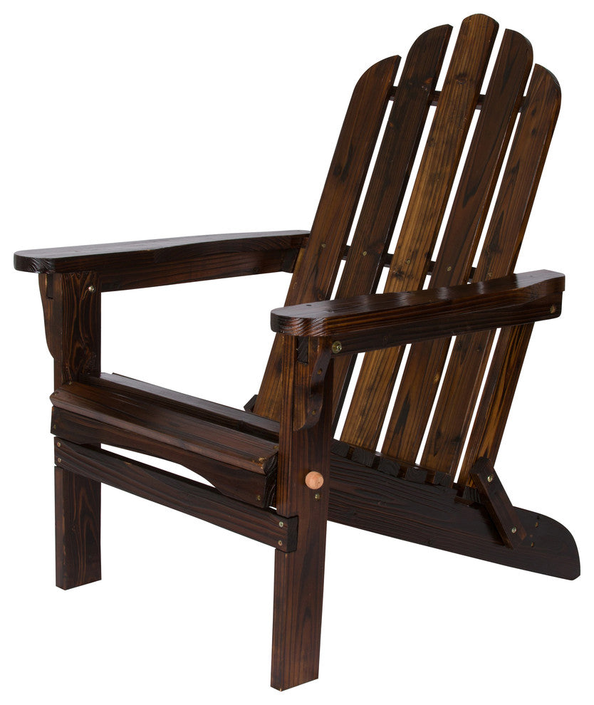 Marina Adirondack Folding Chair, Burnt Brown