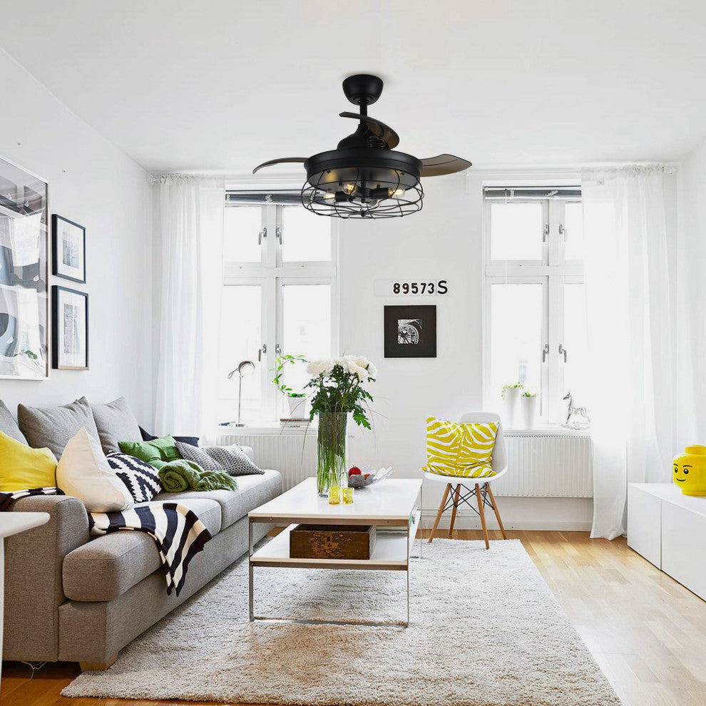 36-Inch Industrial Ceiling Fan With Foldable Blades