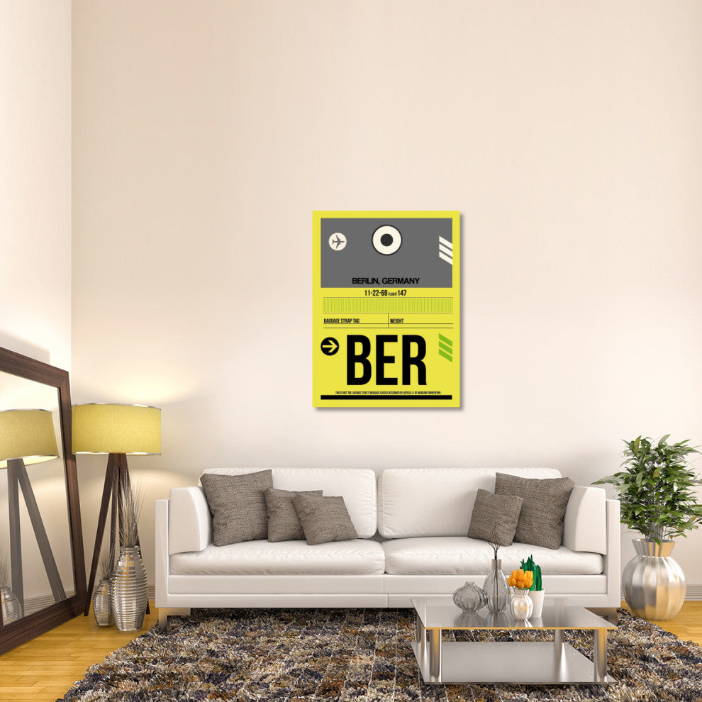"BER Berlin Luggage Tag 1" Fine Art Print