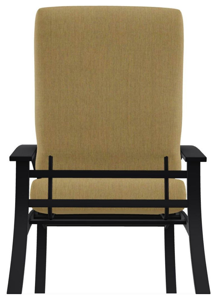 Belle Isle Cushion Deep Seating Outdoor Armchair, Stucco/Black
