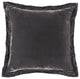 Stella Silk Velvet Flanged Euro Sham, 27"x27", Slate