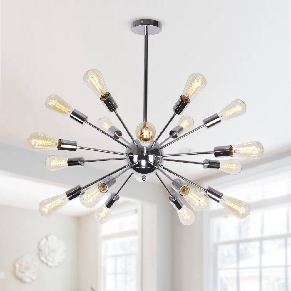 Sputnik 18-Light Chandelier, Chrome