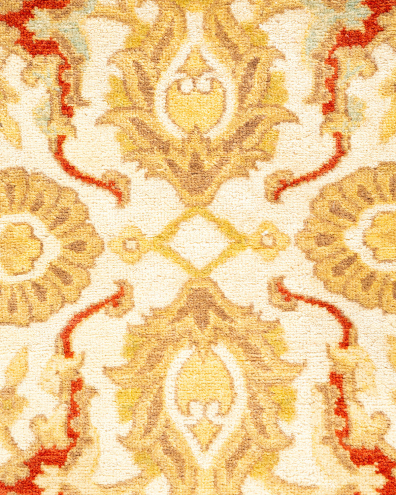 Ottoman, One-of-a-Kind Hand-Knotted Area Rug Ivory, 4' 2" x 6' 3"