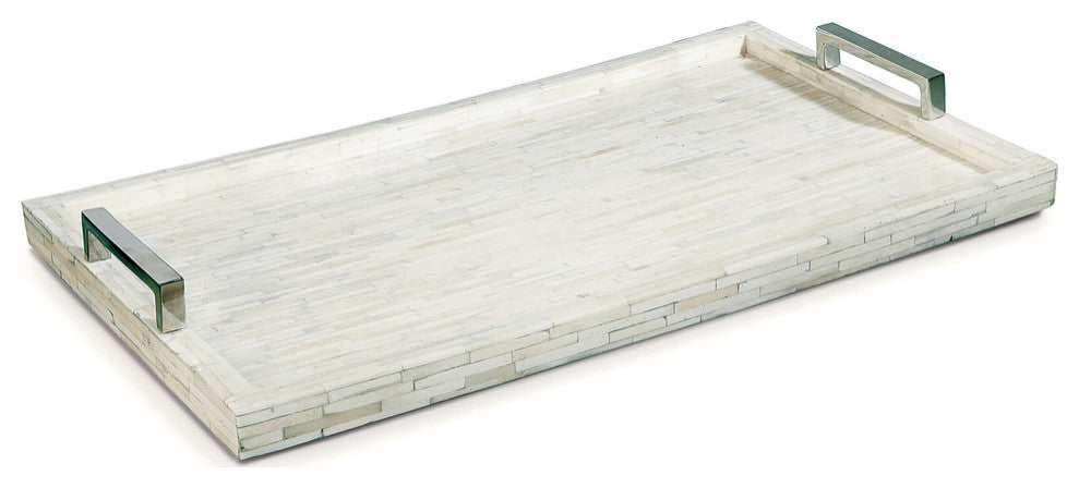 White Bone and Nickel Tray