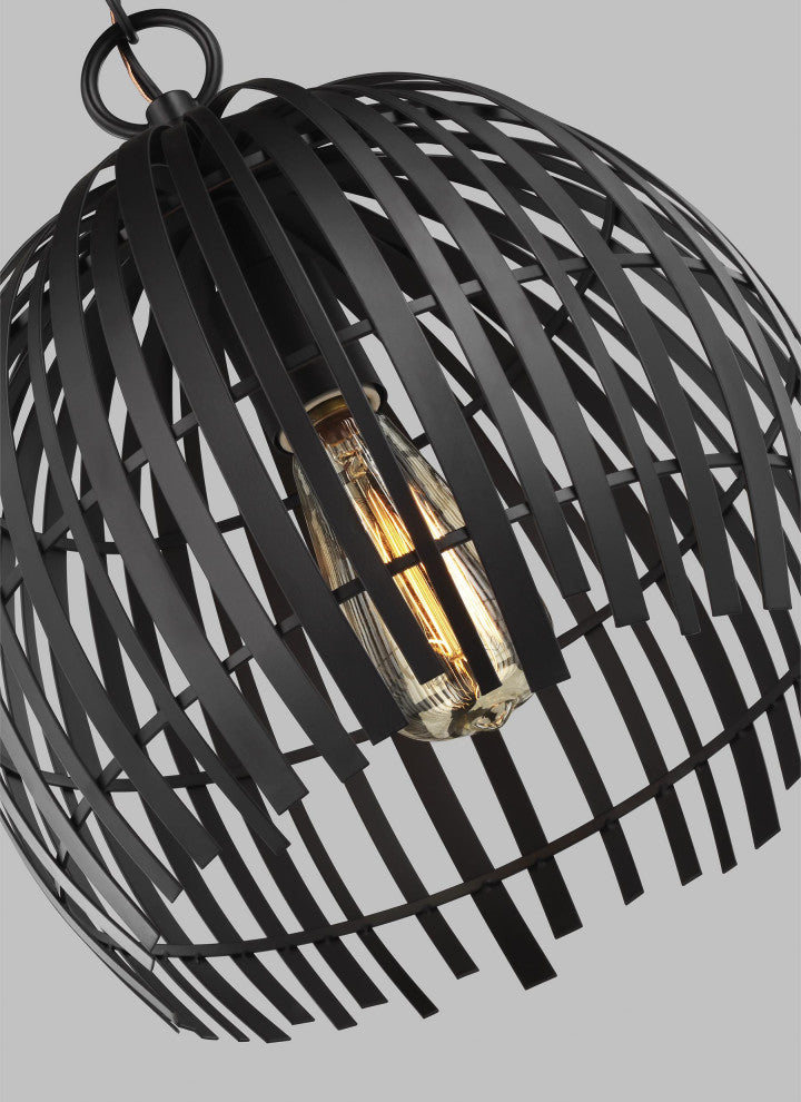 Hanalei Small One Light Pendant, Midnight Black