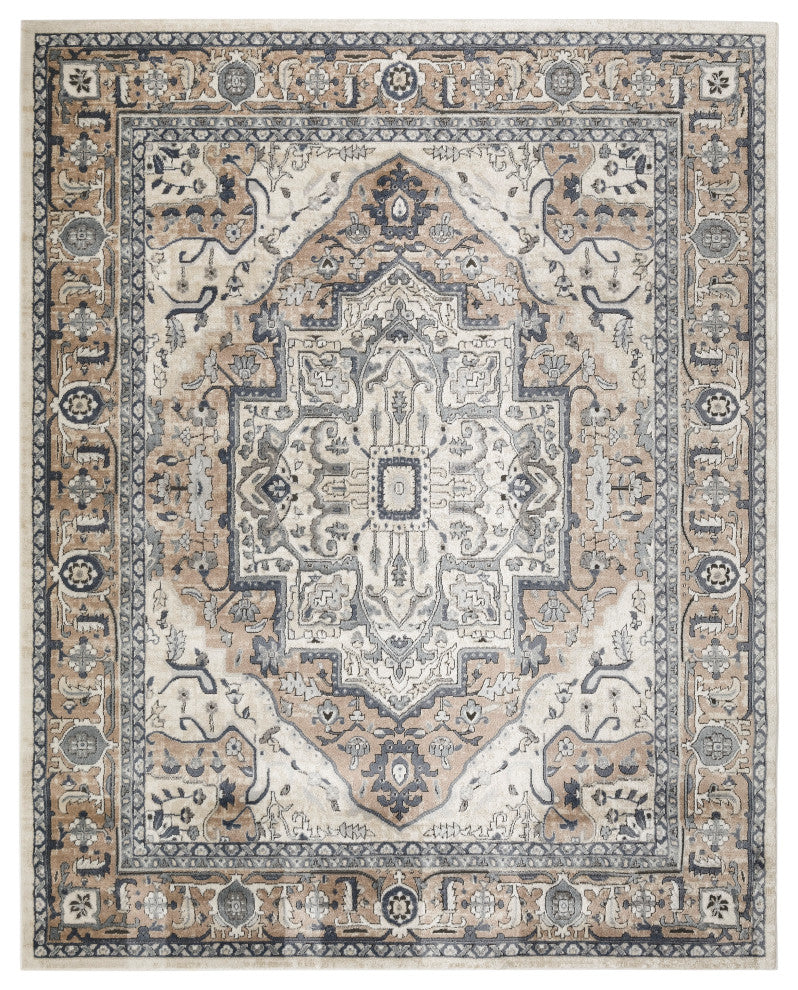 Nourison Quarry 7'10" x 9'10" Ivory Taupe Vintage Indoor Rug