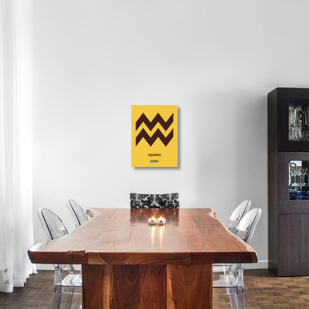 "Aquarius Zodiac Sign Brown" Fine Art Print
