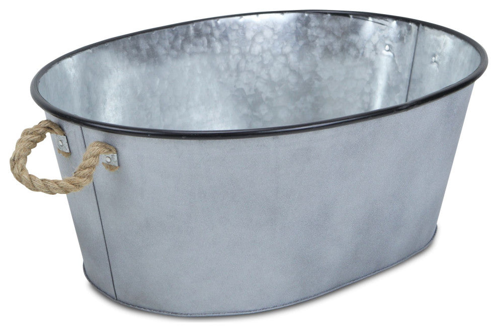 Galvanized Metal Oval Bucket