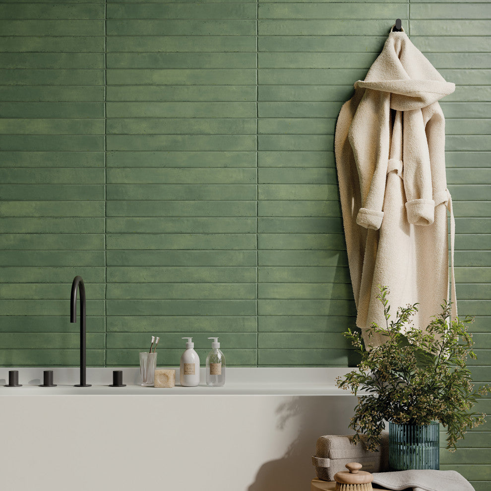 Phoenix Aquamarine Porcelain Floor and Wall Tile, Green