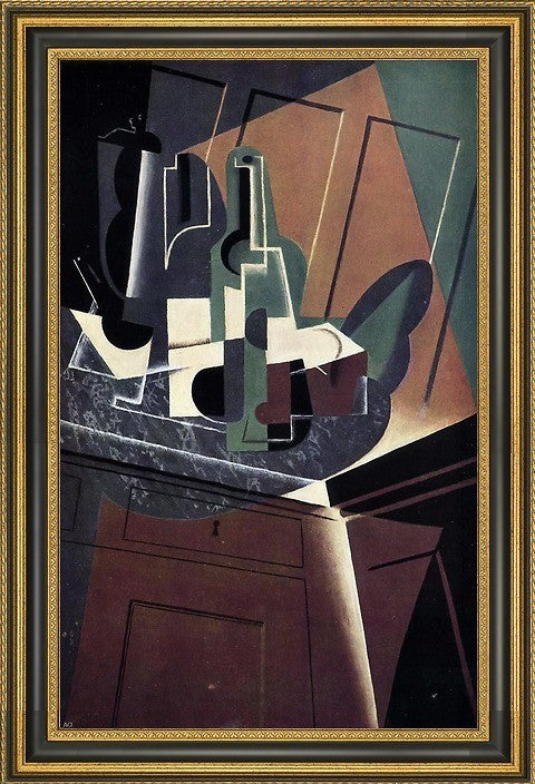 Juan Gris The Sideboard - 16" x 24" Framed Premium Canvas Print