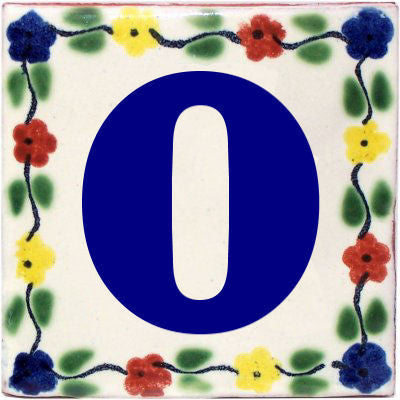 Bouquet Talavera Clay House, Set of 2, Letter O