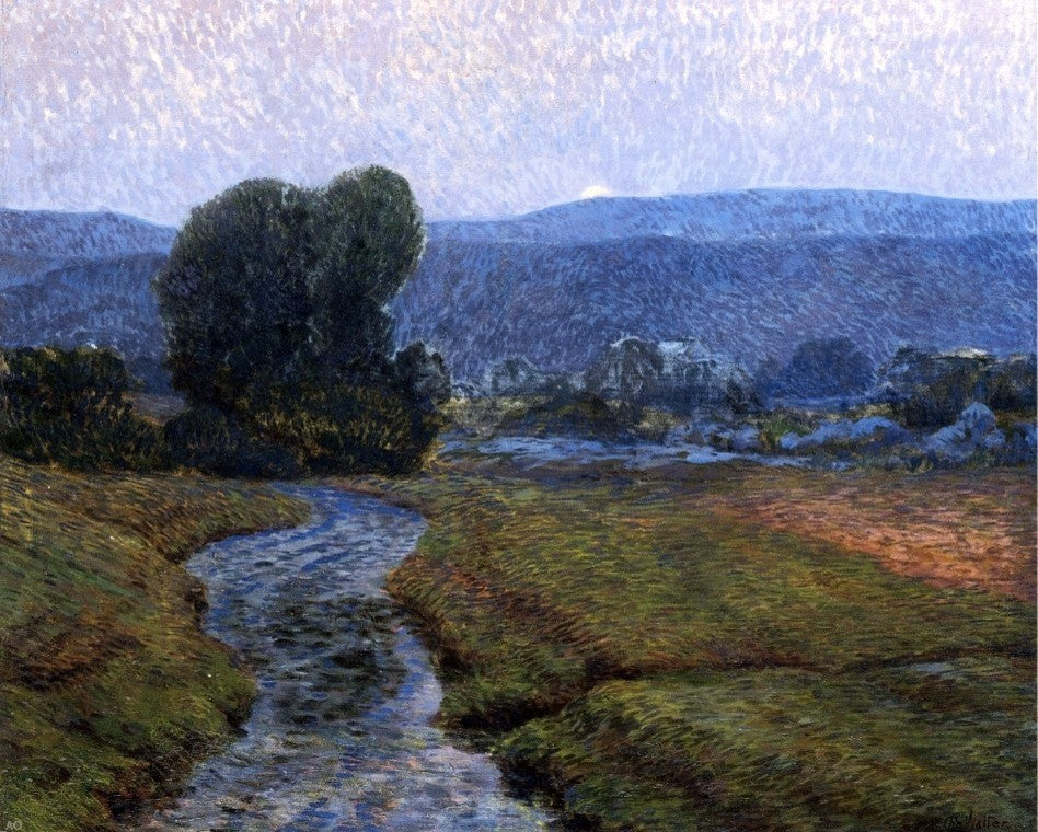 Christian Walker Moonlight on The Catskills Premium Canvas Print
