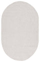Safavieh Braided BRA201 Rug Machine-Washable, Ivory/Light Grey, 4'x6' Oval