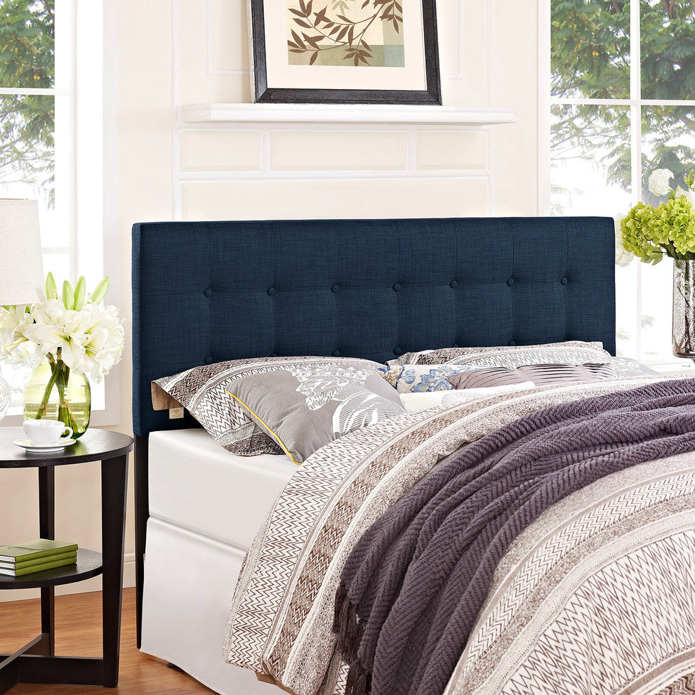 Emily Queen Upholstered Headboard, Navy