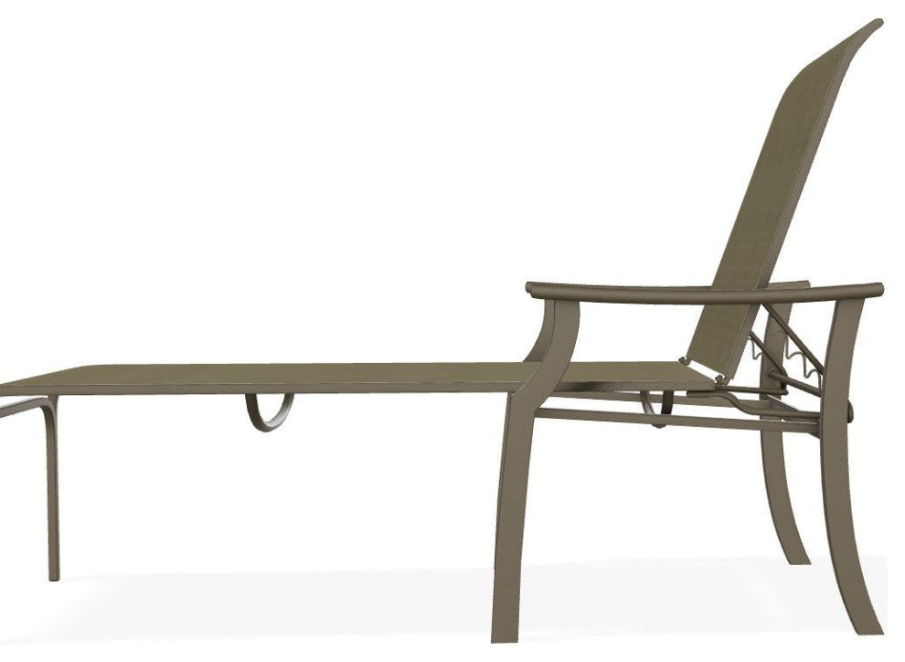 St. Catherine Sling 4-Position Outdoor Chaise Lounge, Elevation Stone/Beachwood