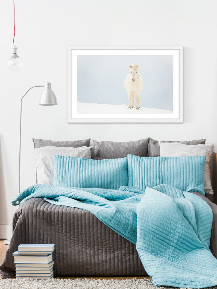 Marmont Hill, "White Horse Comes" Framed Painting Print, 18x12