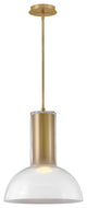 Fredrick Ramond Ombra Large Pendant, Lacquered Brass