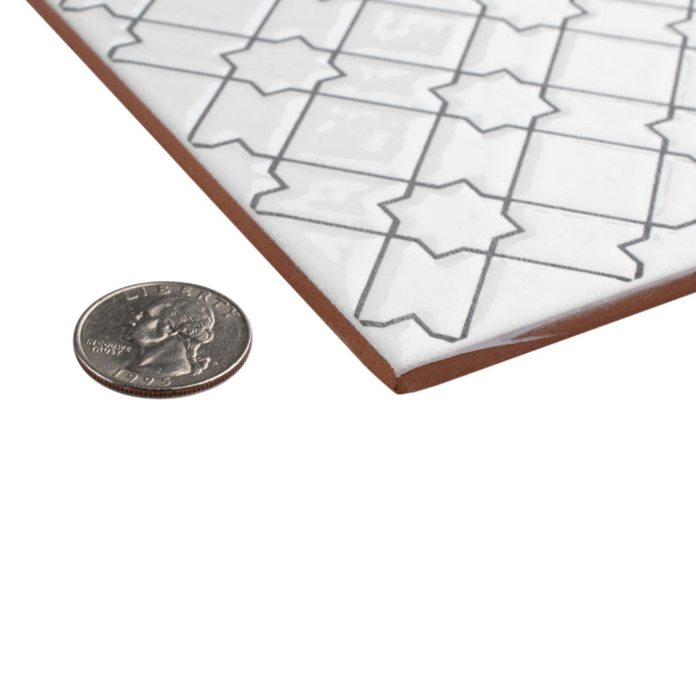 Sevillano Giralda White Ceramic Wall Tile