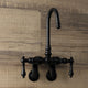AE81T0 Adjustable Center Wall Mount Tub Faucet, Matte Black