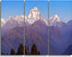 "Snowy Dhaulagiri Peaks Himalayas" Metal Wall Art, 3 Panels, 36"x28"
