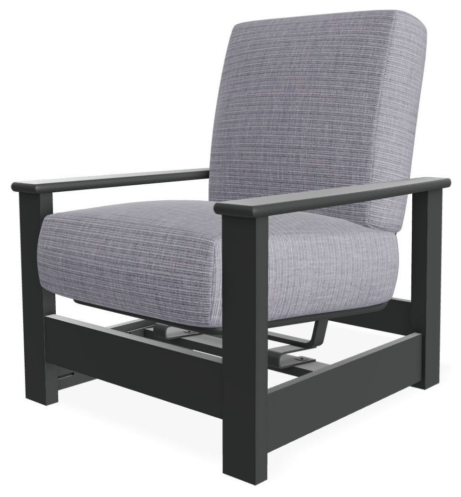 Leeward Deep Seat Outdoor Armchair with Hidden Motion, Proven Ash/Graphite