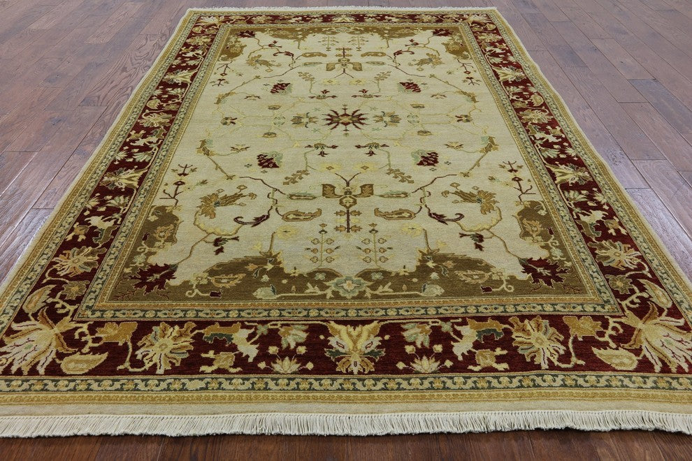 Handmade Peshawar Oriental Area Rug 6'x9', P2691
