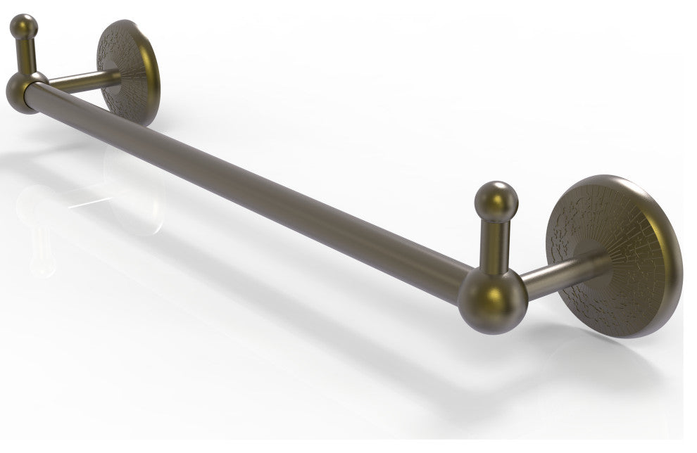 Prestige Monte Carlo 36" Towel Bar with Integrated Hooks, Antique Brass
