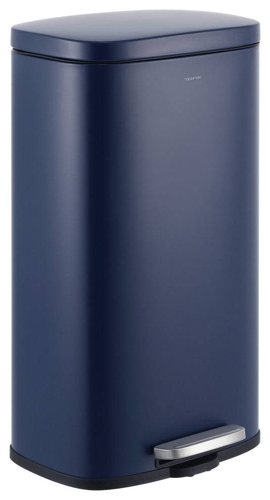 Curtis 8-Gallon Step-Open Trash Can, Navy